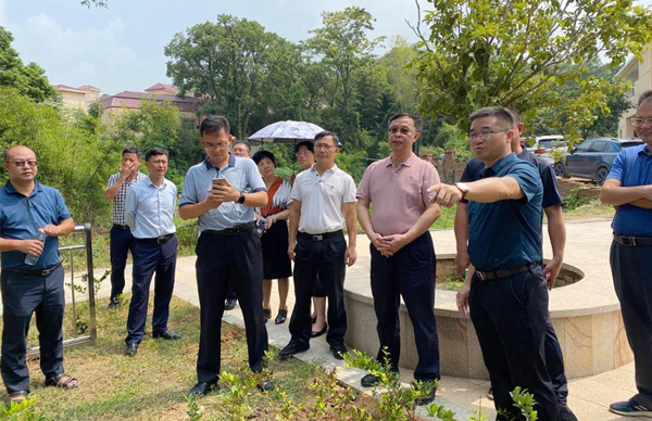 廣東省生態(tài)環(huán)境廳、江西省生態(tài)環(huán)境廳考察調(diào)研我司農(nóng)村生活污水處理站