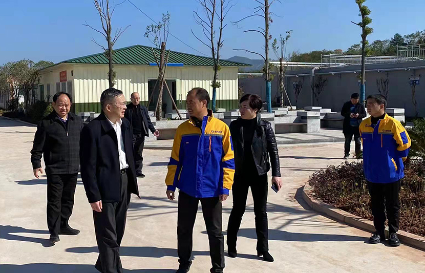江西省生態(tài)環(huán)境廳黨組成員、副廳長龍剛一行蒞臨挺進(jìn)環(huán)保和樂新村污水處理站視察調(diào)研